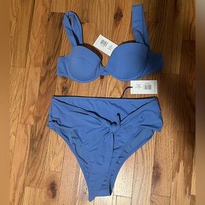 WeWoreWhat SET Claudia Bikini Top M and Riviera Bottom L